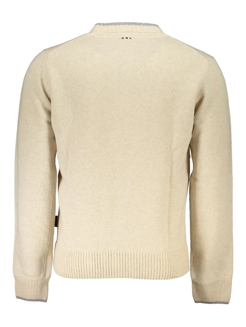 Beige Fabric Sweater