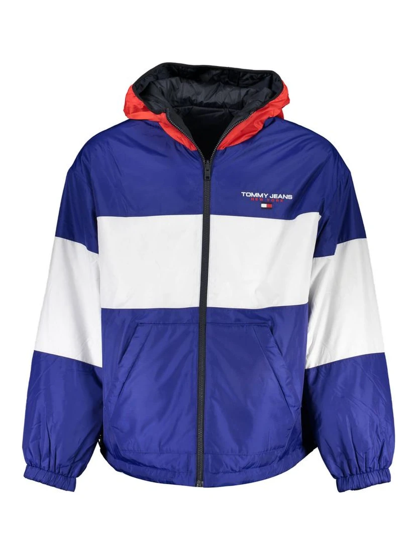 Blue Polyester Jackets & Coat