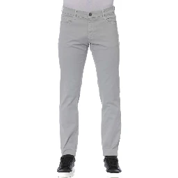 Gray Cotton Jeans Denim