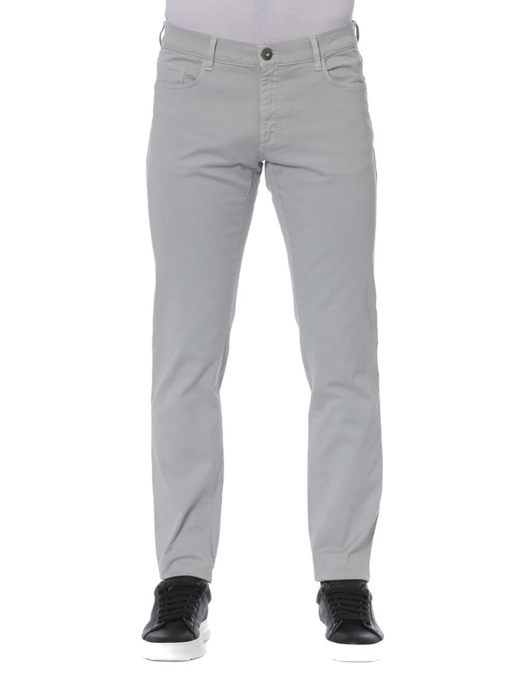 Gray Cotton Jeans Denim