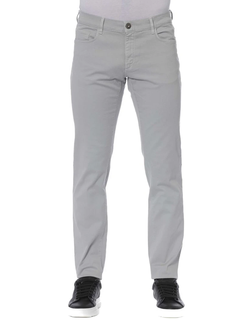 Gray Cotton Jeans Denim