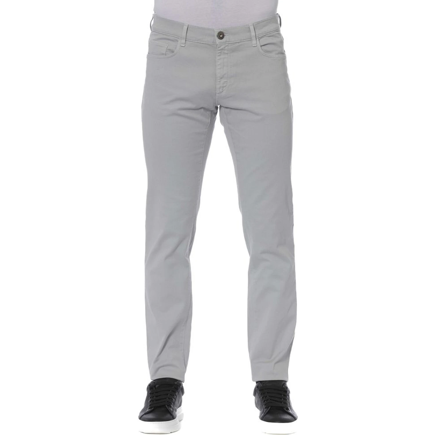 Gray Cotton Jeans Denim