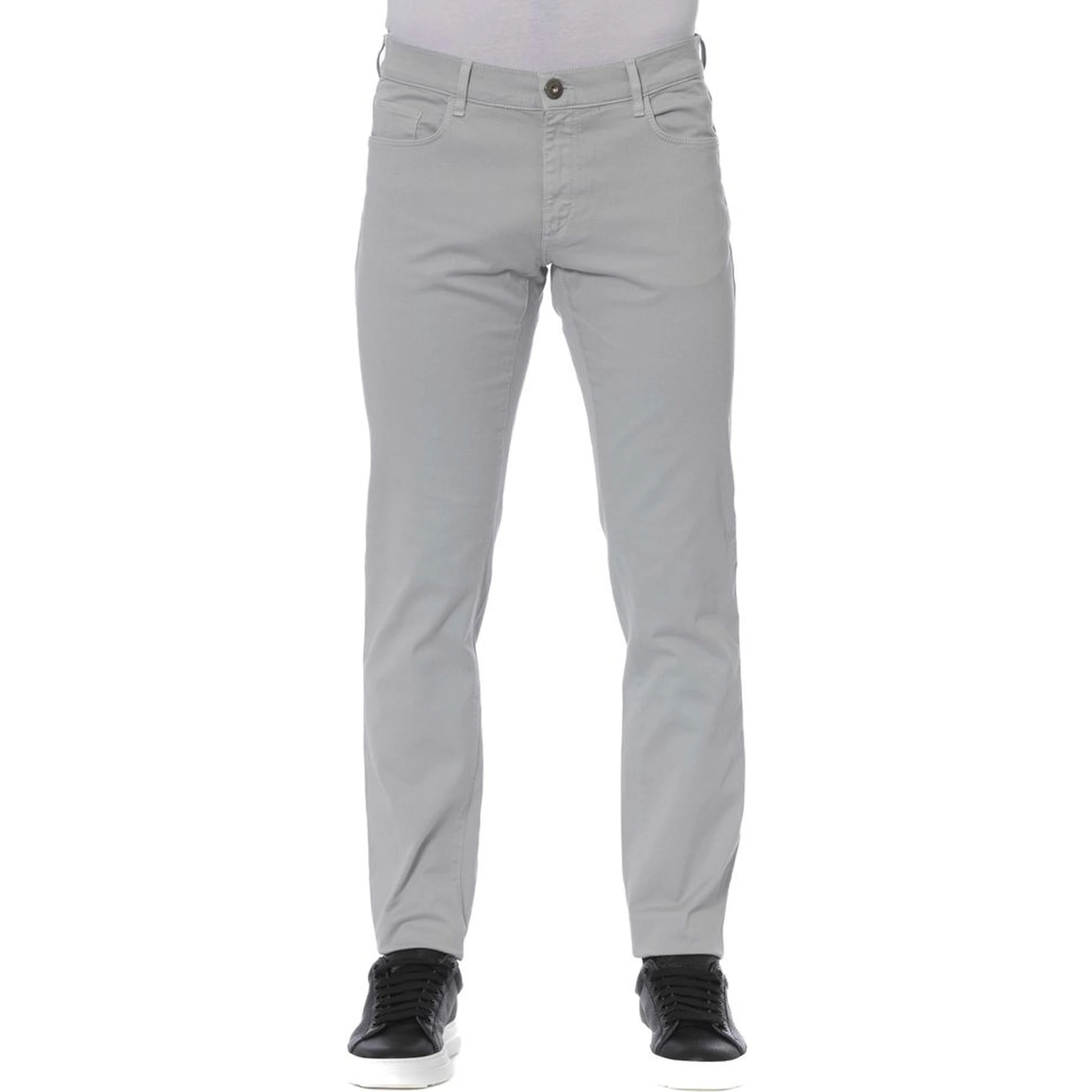 Gray Cotton Jeans Denim