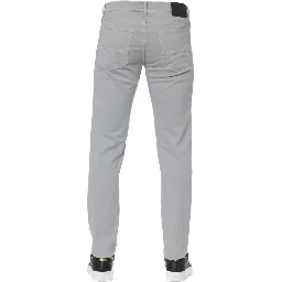 Gray Cotton Jeans Denim