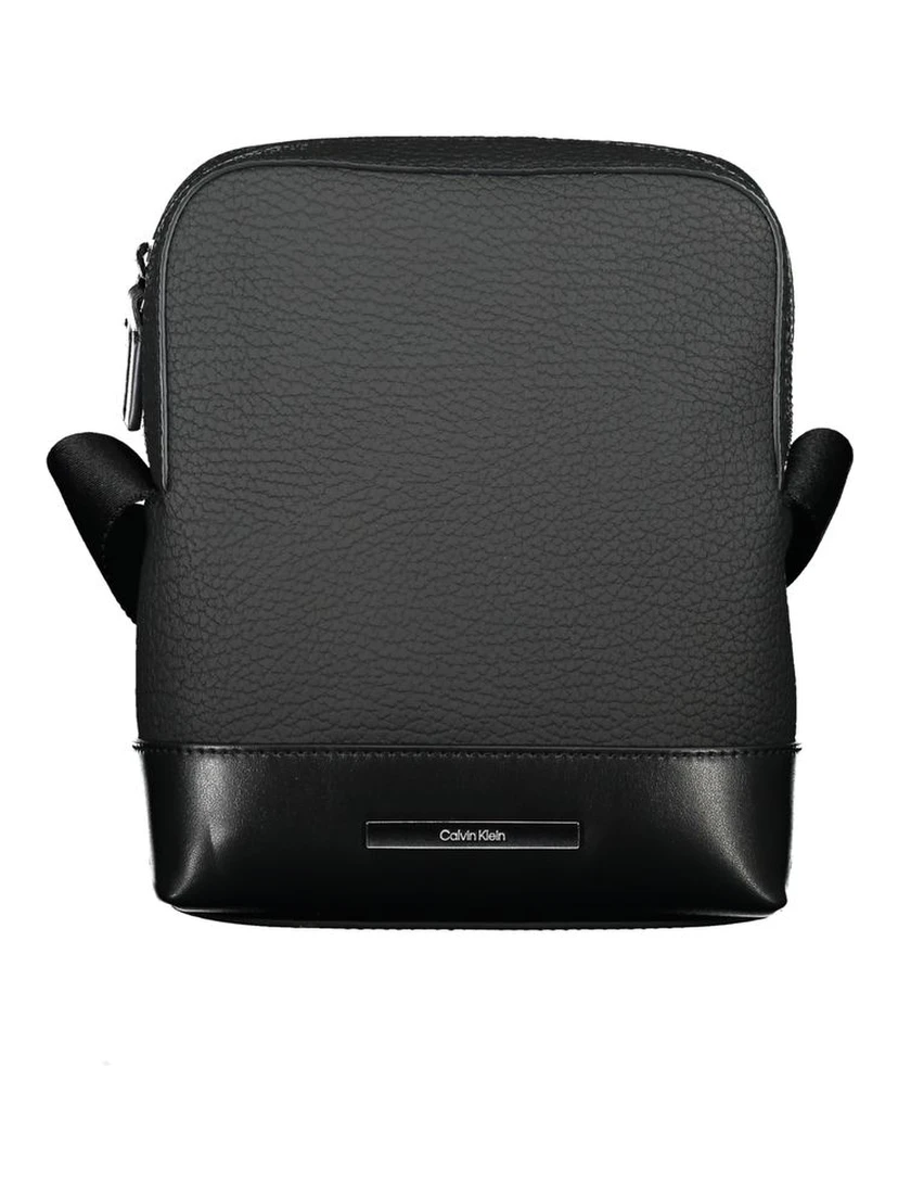 Black Polyester Shoulder Bag