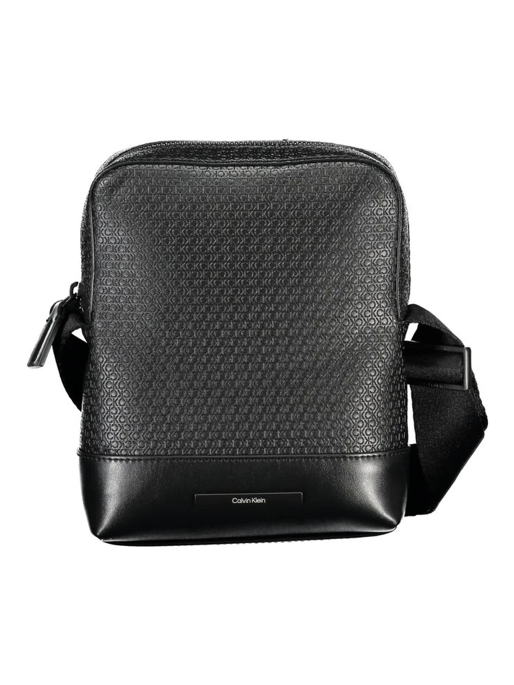 Black Polyester Shoulder Bag