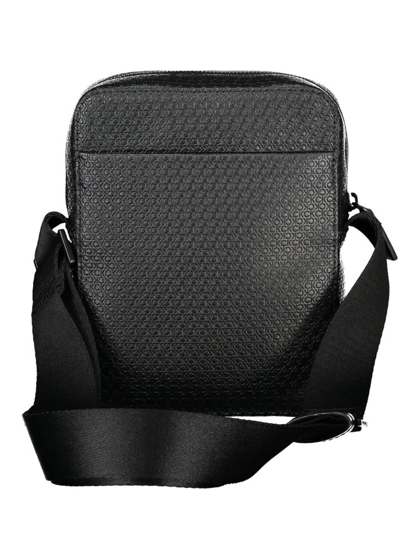 Black Polyester Shoulder Bag
