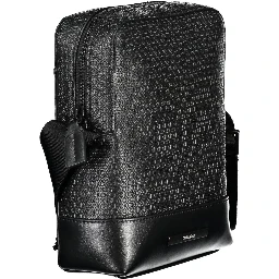 Black Polyester Shoulder Bag