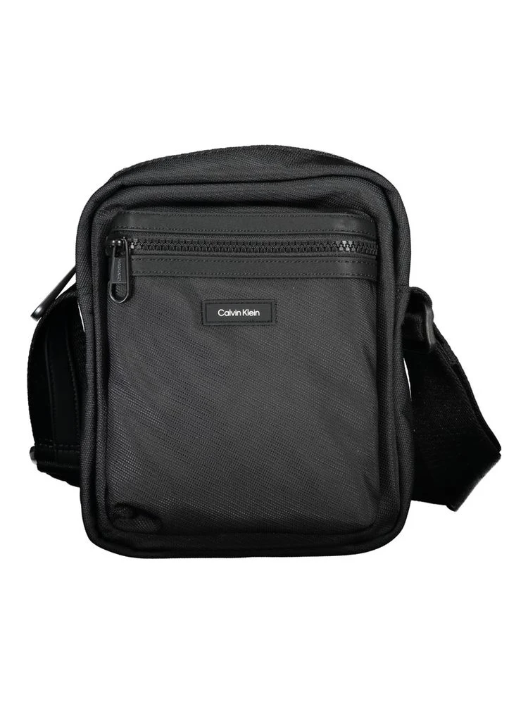Black Polyester Shoulder Bag