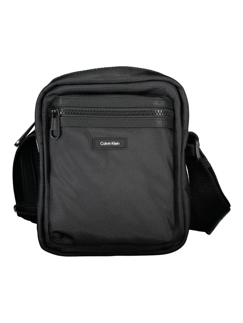 Black Polyester Shoulder Bag