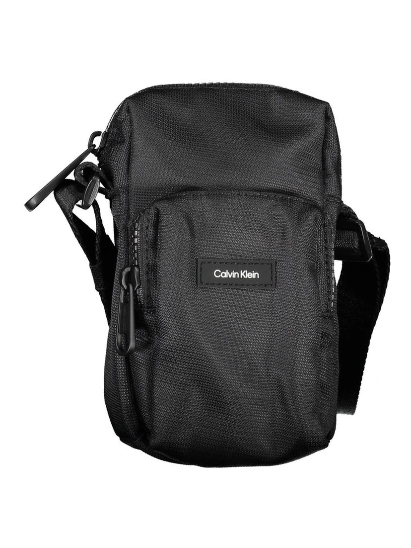 Black Polyester Shoulder Bag