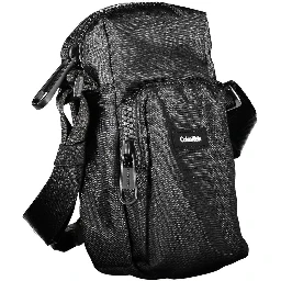 Black Polyester Shoulder Bag