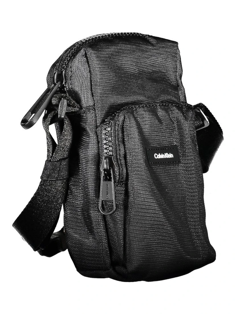 Black Polyester Shoulder Bag