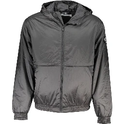 Black Polyester Jackets & Coat