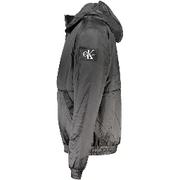 Black Polyester Jackets & Coat