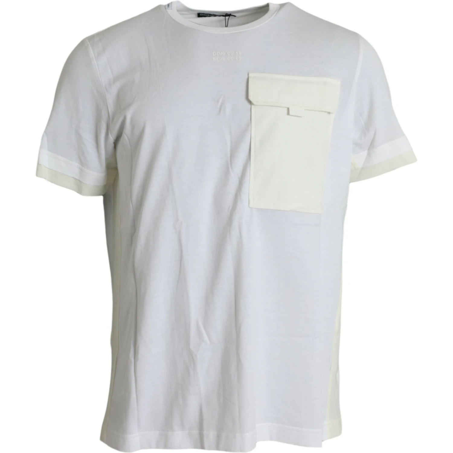 White Cotton Pocket Short Sleeves T-shirt
