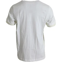 White Cotton Pocket Short Sleeves T-shirt