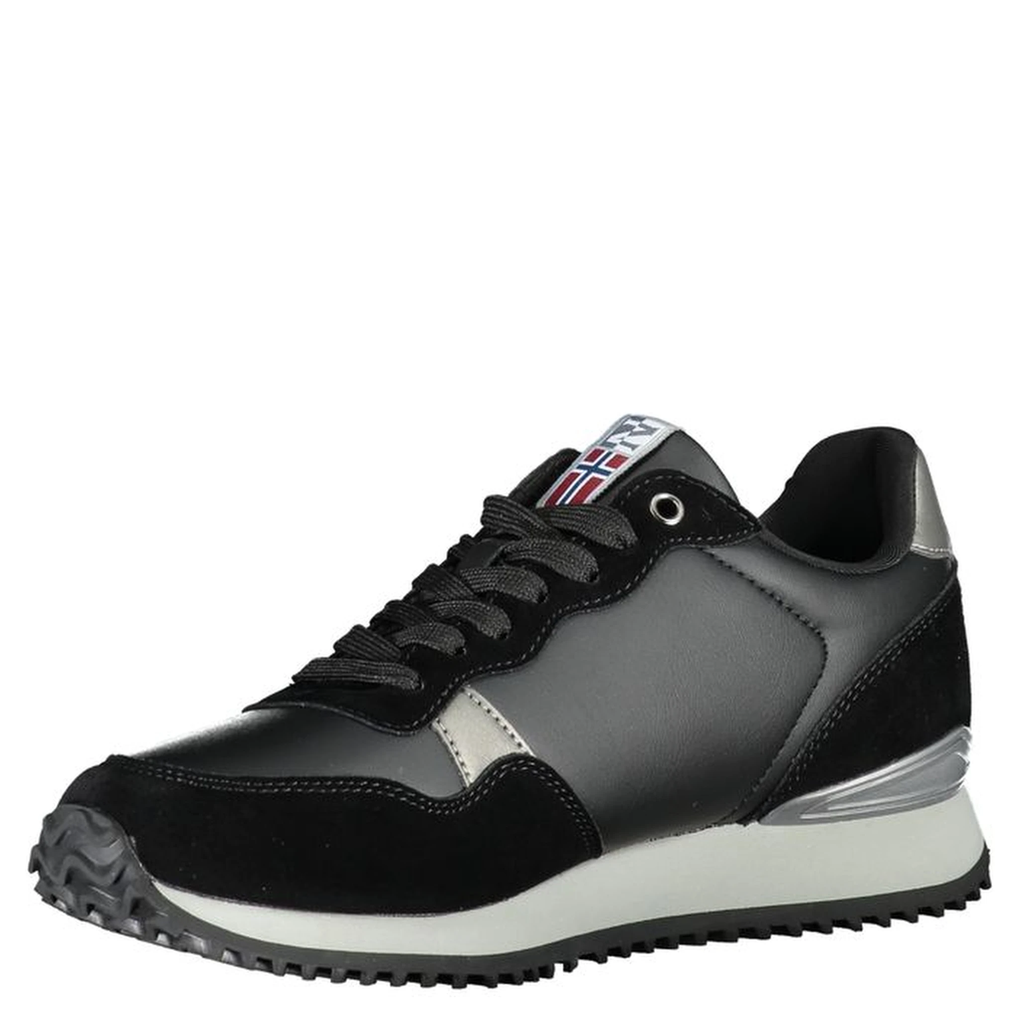 Black Polyester Sneaker