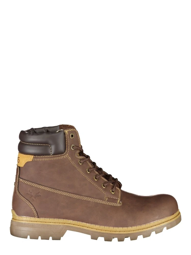 Brown Polyester Ankle