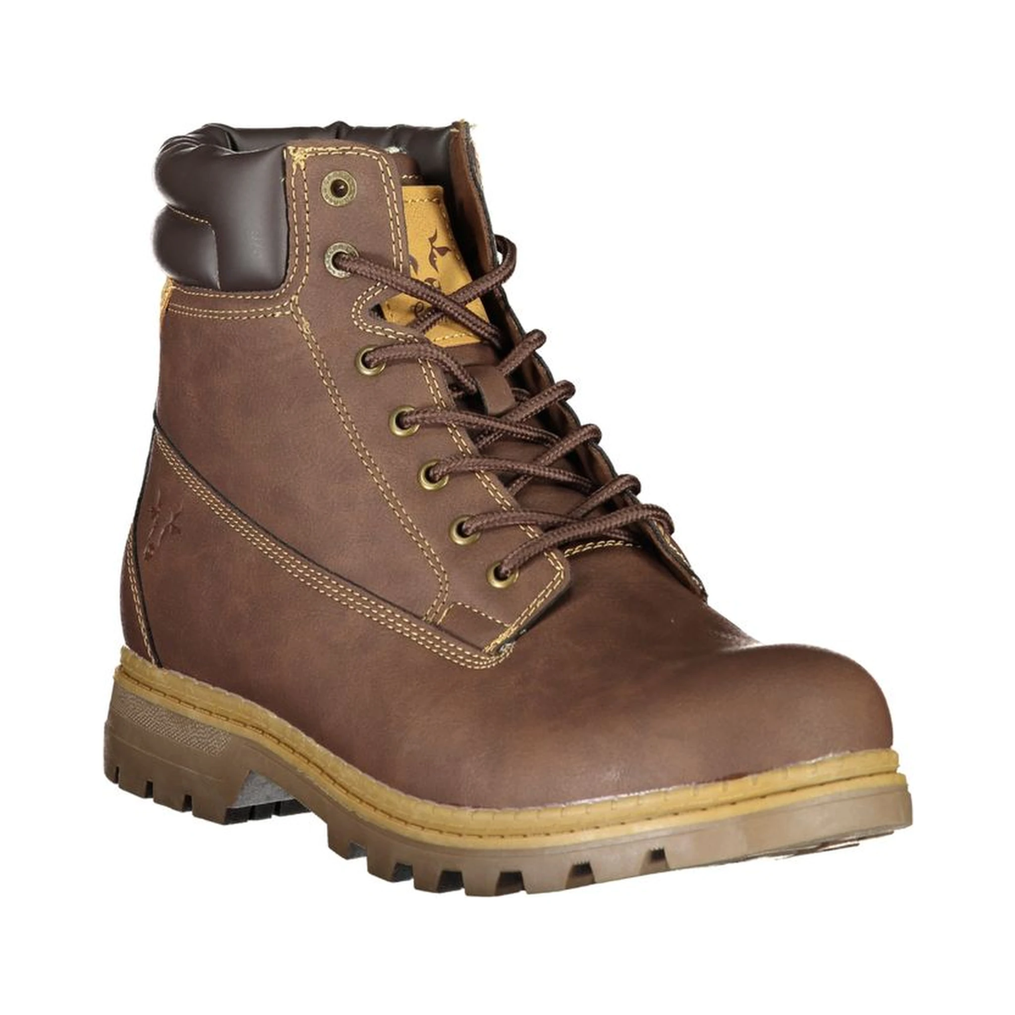 Brown Polyester Ankle