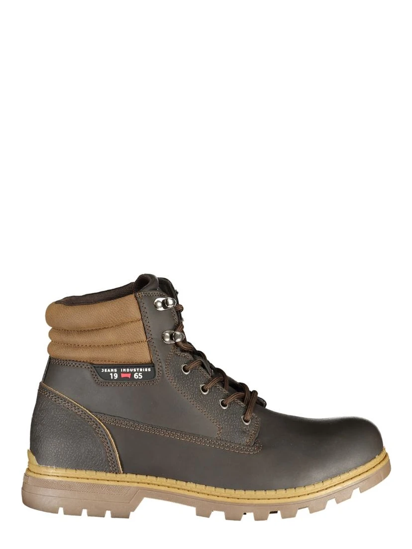 Brown Polyester Ankle