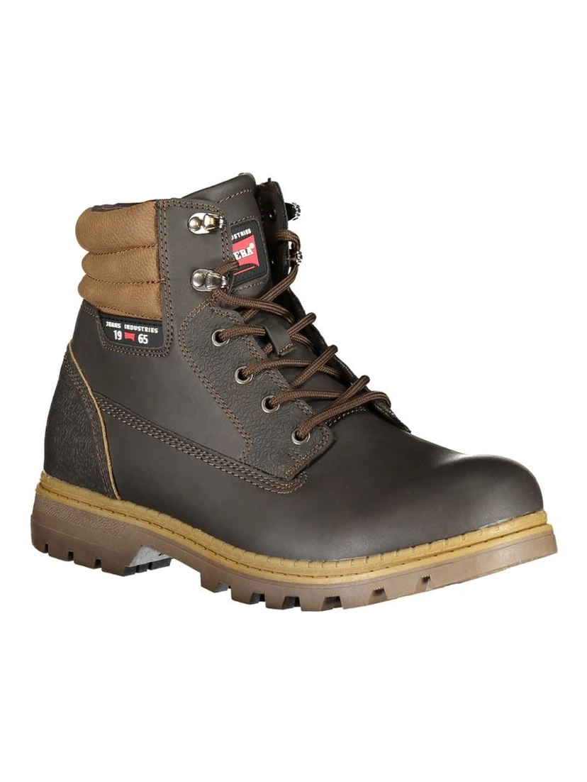 Brown Polyester Ankle