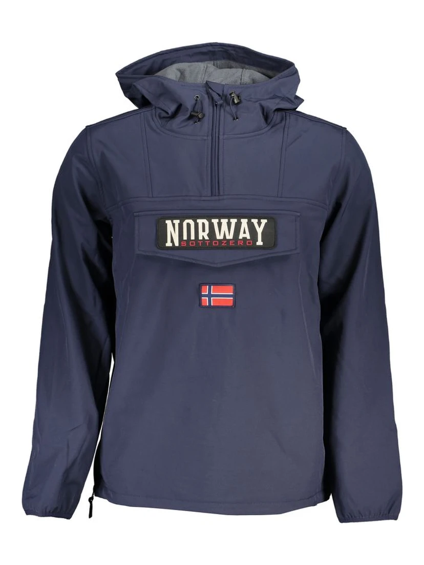 Blue Polyester Jackets & Coat