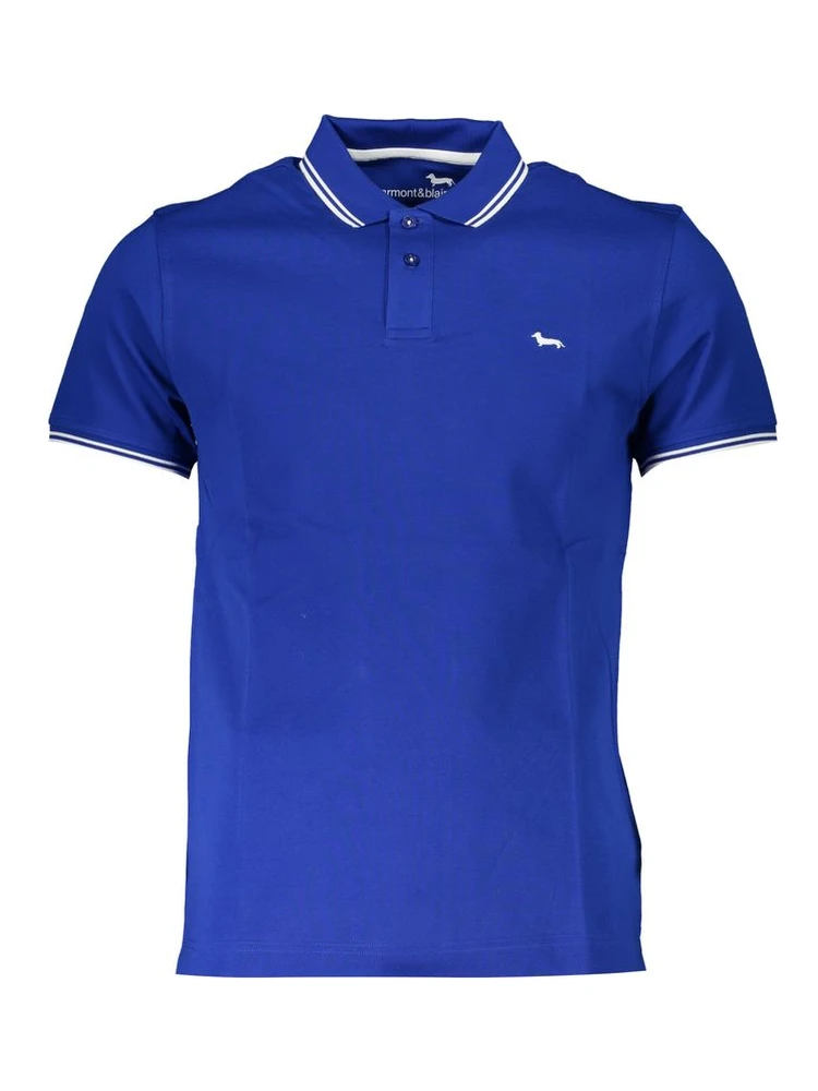 Blue Cotton Polo Shirt