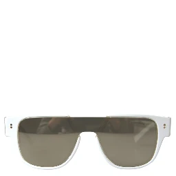 White Acetate Mirror Lenses DG4356 Sunglasses