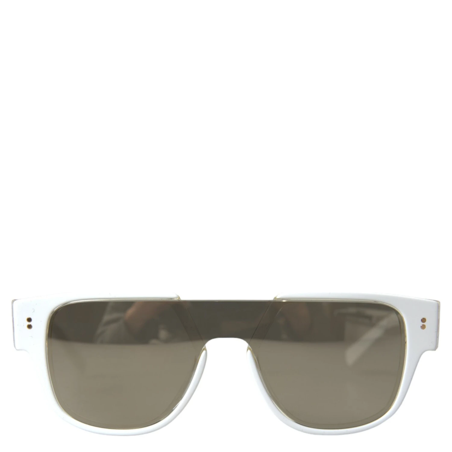 White Acetate Mirror Lenses DG4356 Sunglasses