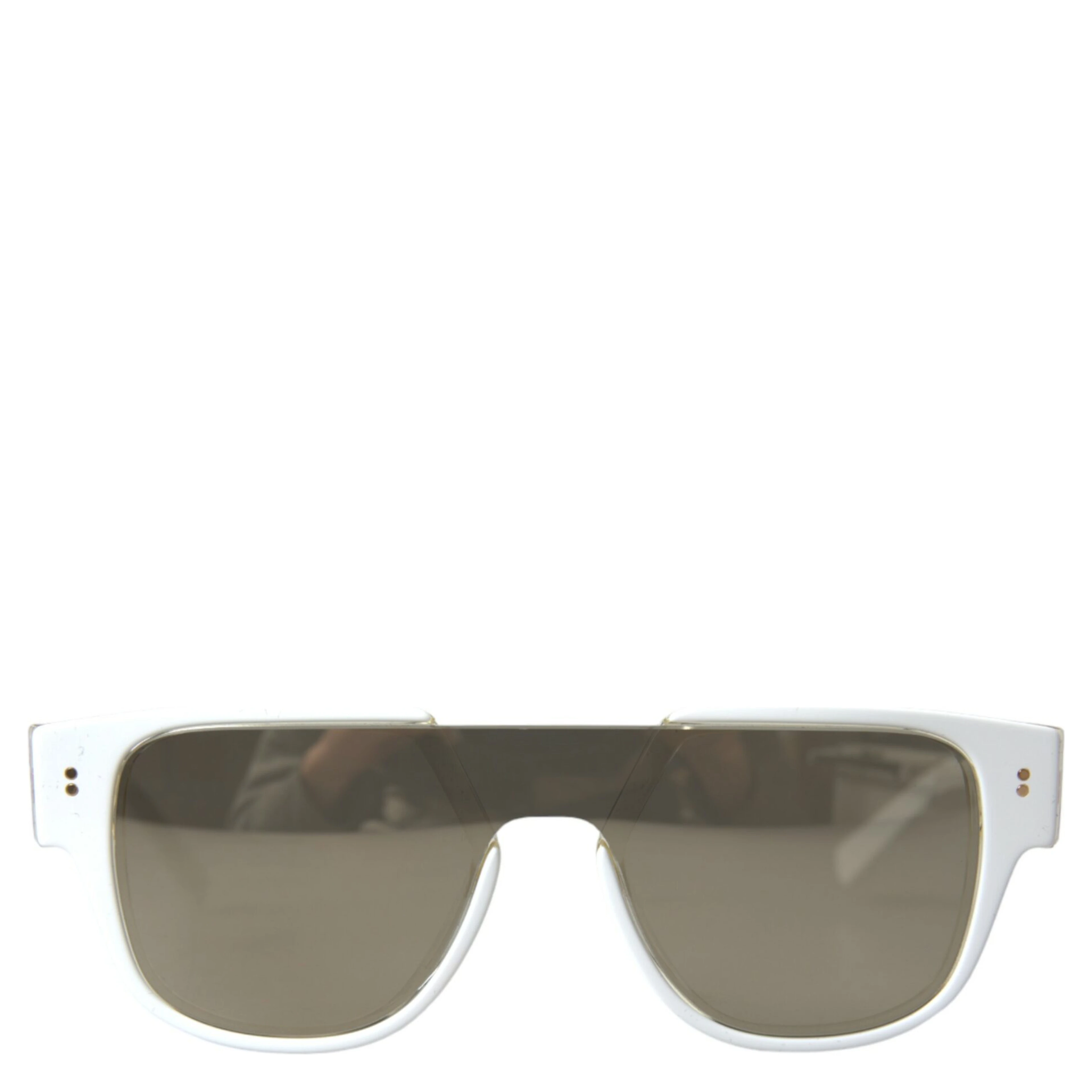 White Acetate Mirror Lenses DG4356 Sunglasses