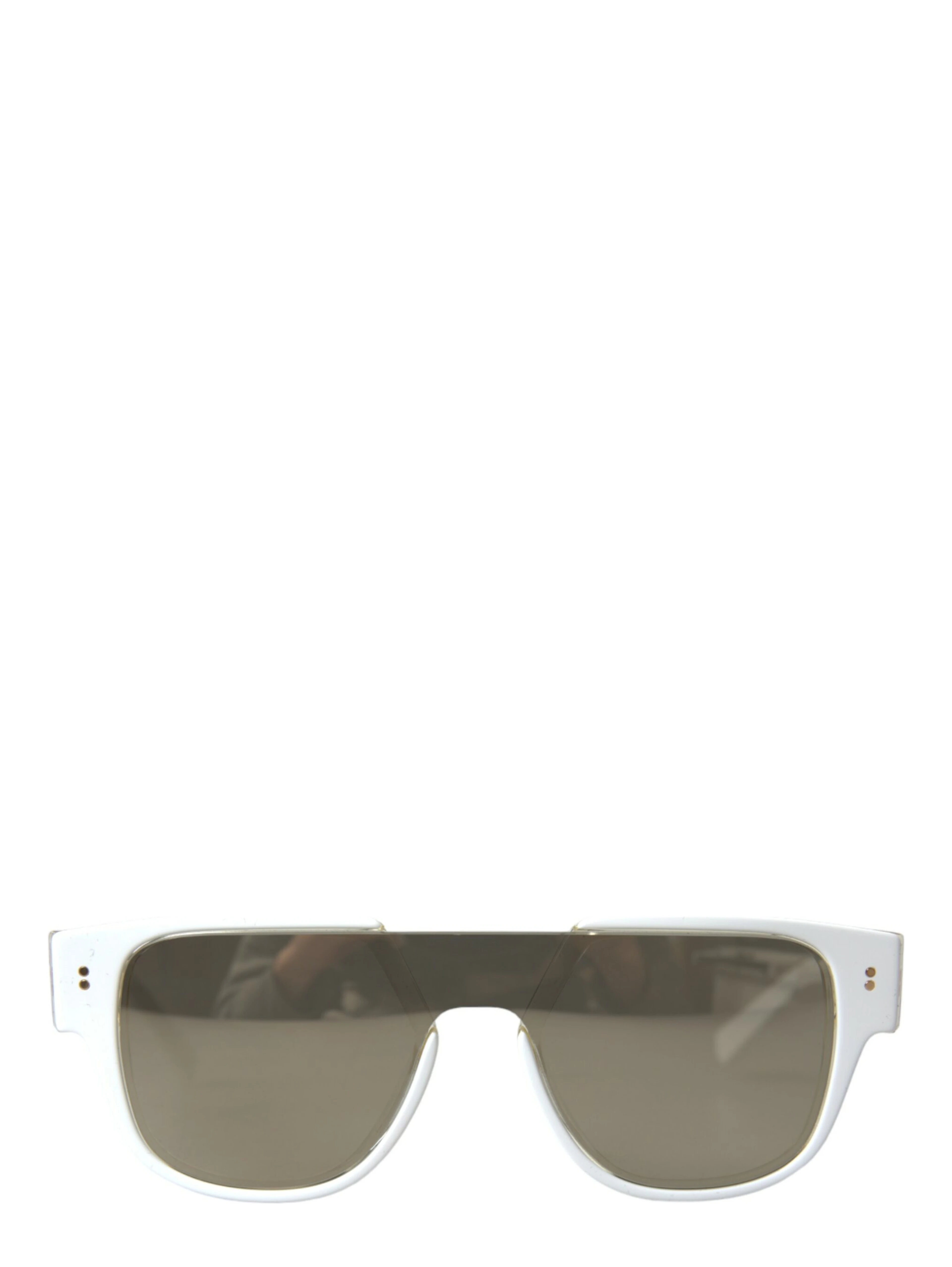 White Acetate Mirror Lenses DG4356 Sunglasses