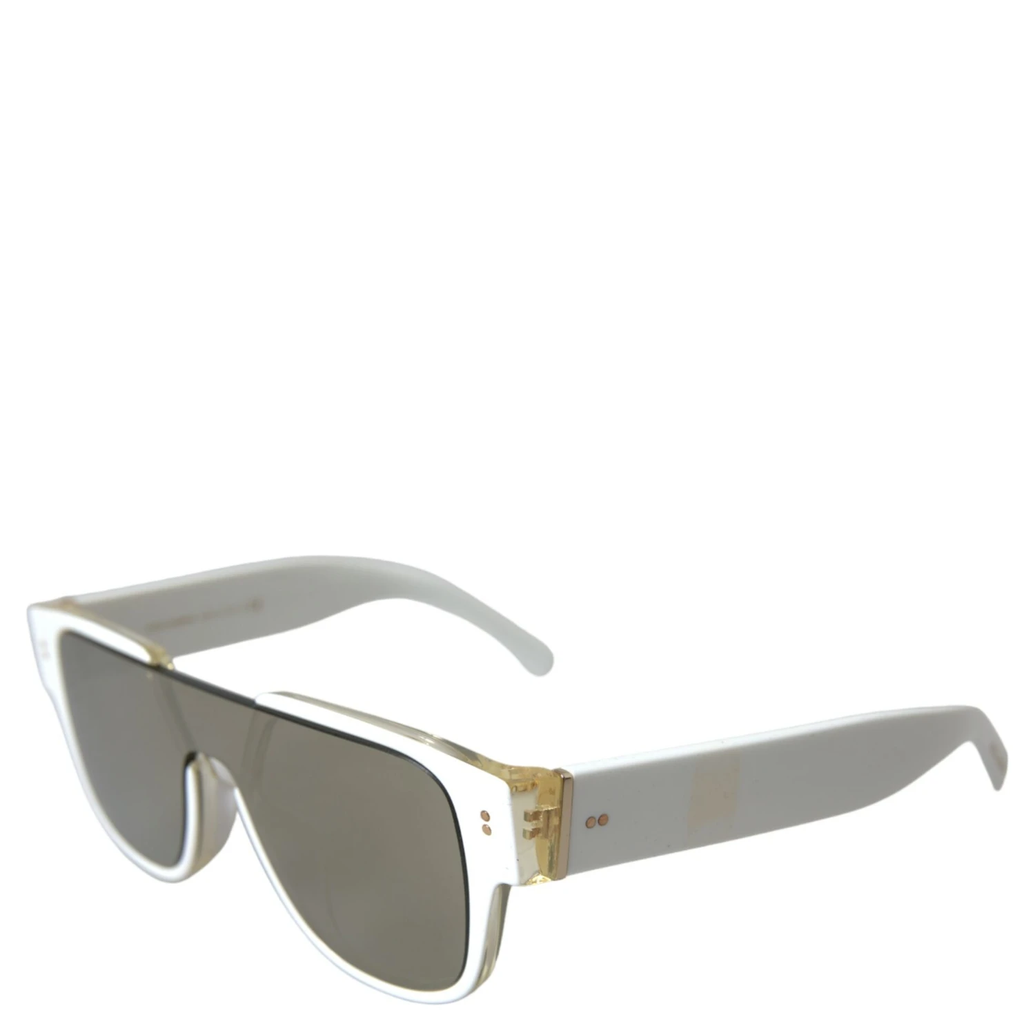 White Acetate Mirror Lenses DG4356 Sunglasses