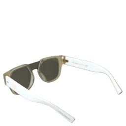 White Acetate Mirror Lenses DG4356 Sunglasses