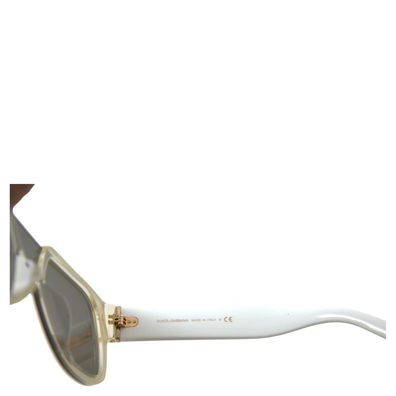 White Acetate Mirror Lenses DG4356 Sunglasses