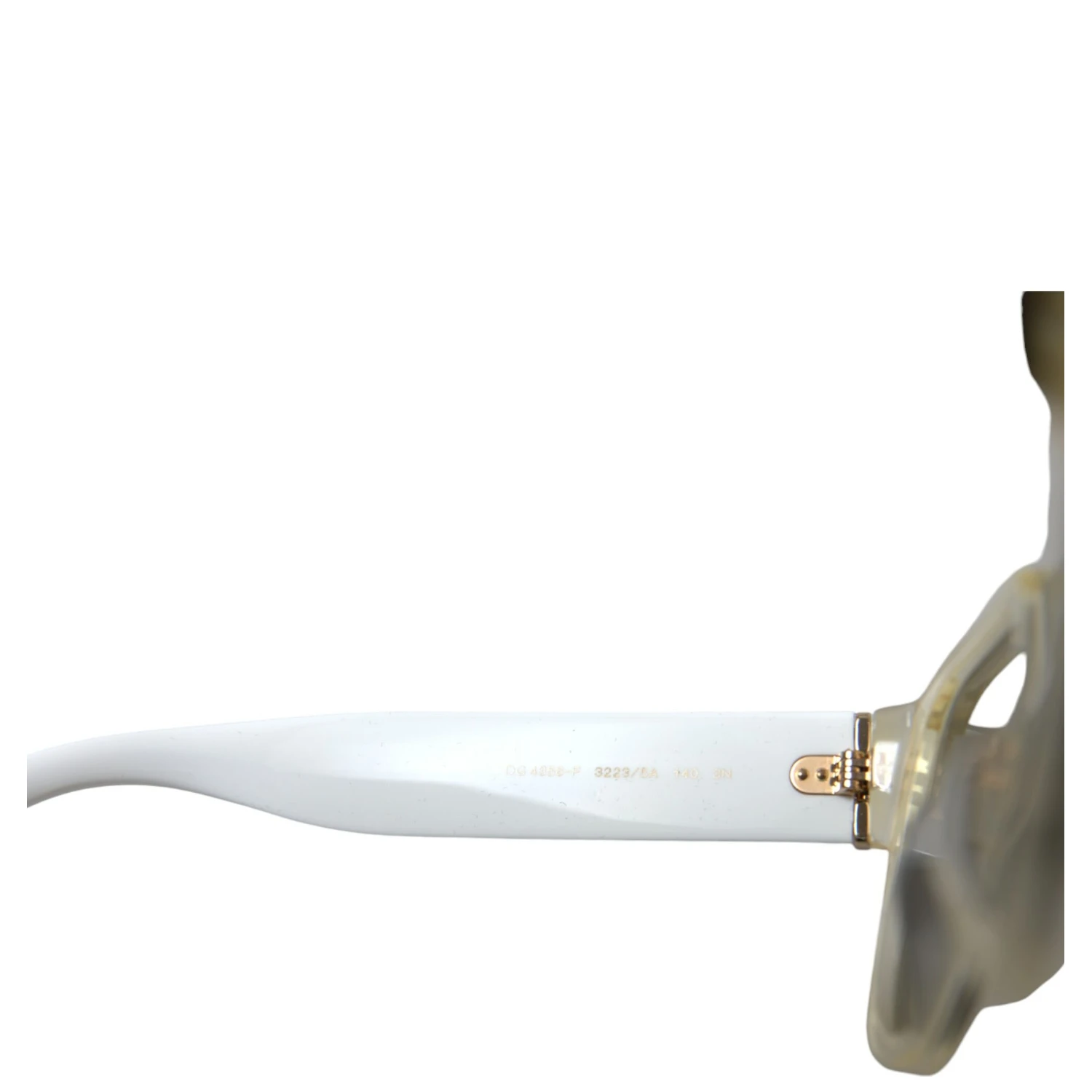 White Acetate Mirror Lenses DG4356 Sunglasses