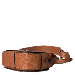 Black Brown Exotic Skin Leather Vertical Crossbody Purse Bag