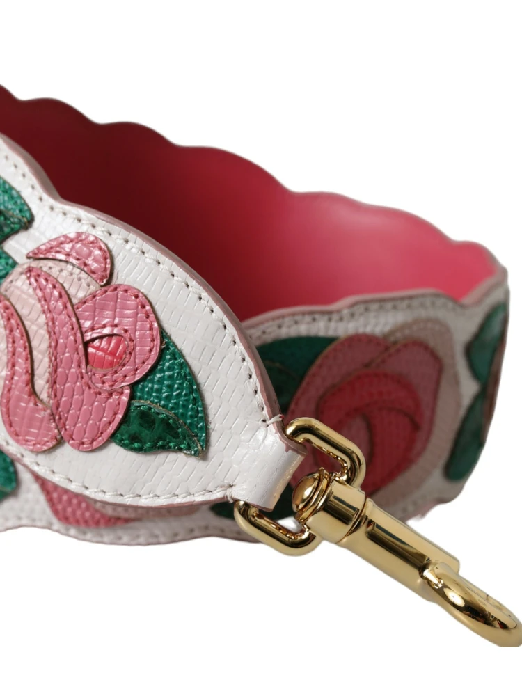 White Floral Leather Accessory Shoulder Strap alternative