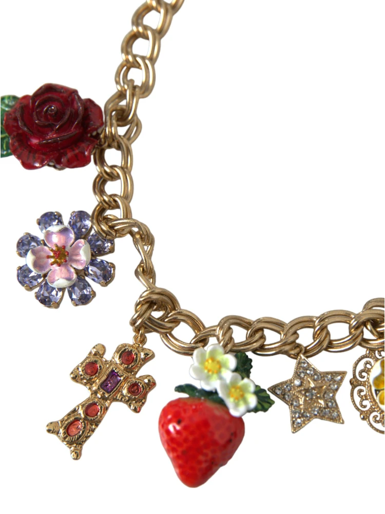 Gold Chain Rose Cross Strawberry Star Pendant Necklace alternative