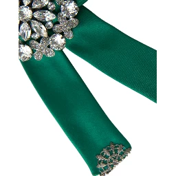 Green Satin Bird Crystal Women Hair Clip