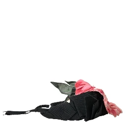 Black Viscose White Hair Parrucchiera Headband Diadem