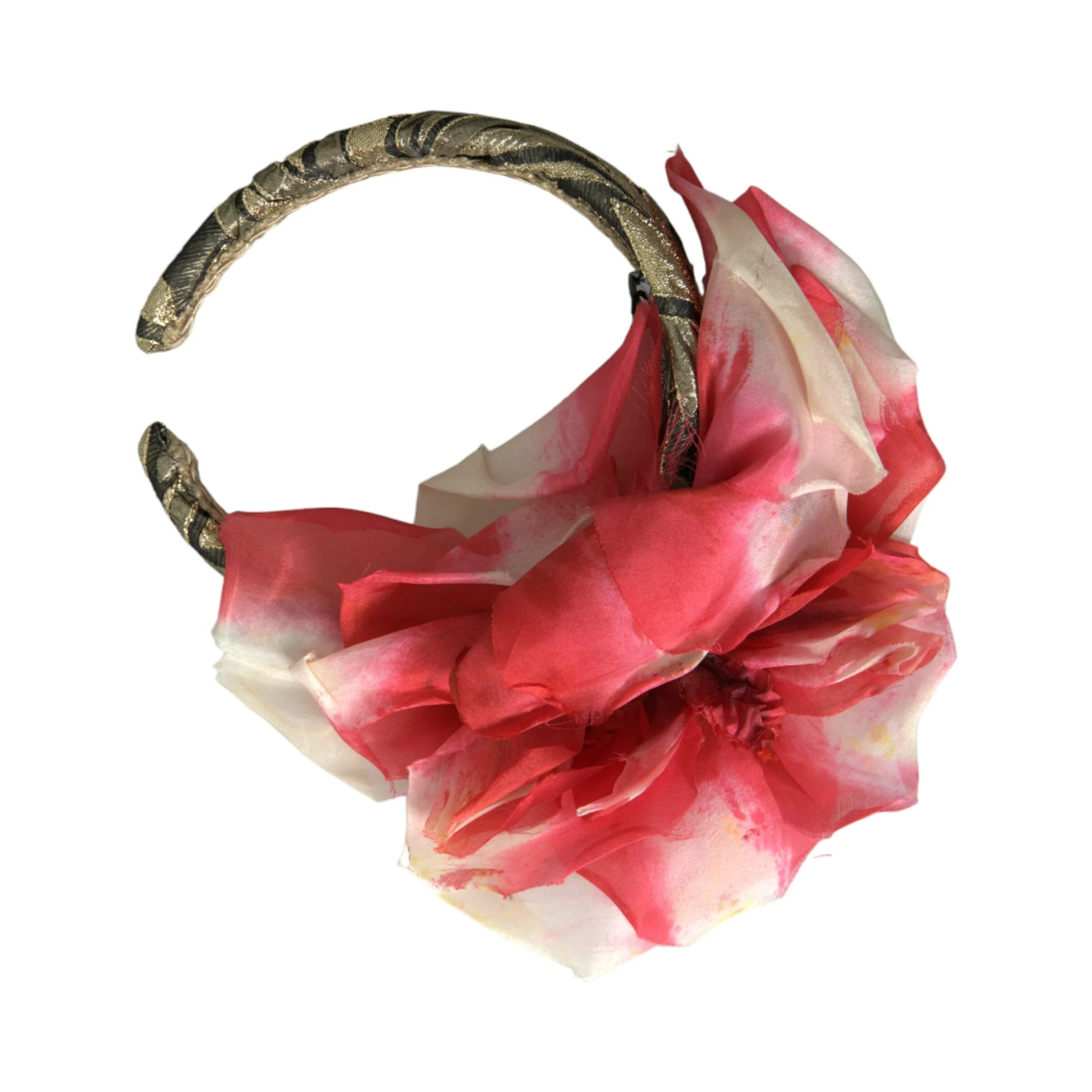 Multicolor Floral Applique Silk Women Headband Diadem
