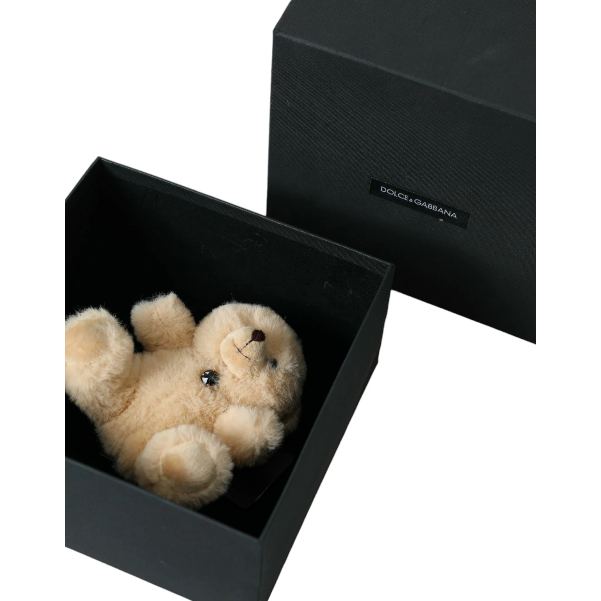 Beige Teddy Bear Mesh Net Band Hair Clip