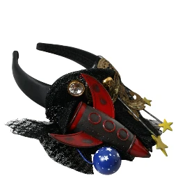 Multicolor Missile Rocket Crystal Stars Headband Diadem