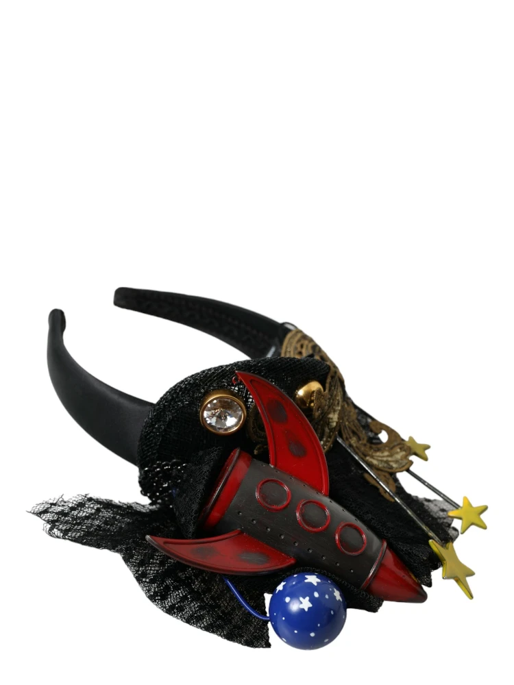 Multicolor Missile Rocket Crystal Stars Headband Diadem