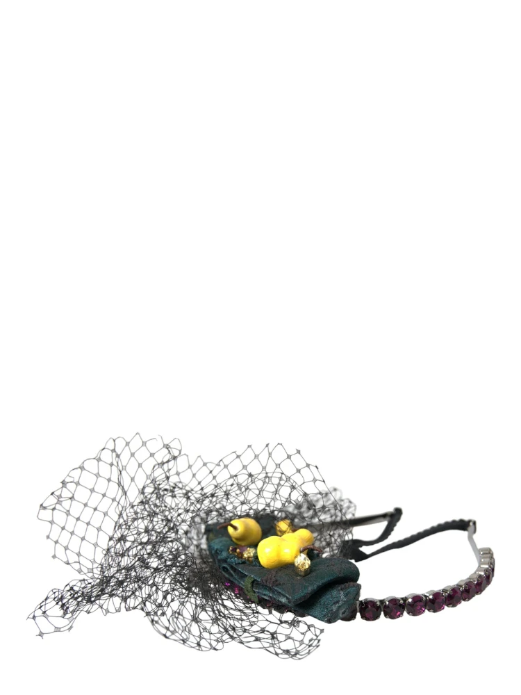 Black Lemons Sicily Purple Crystal Net Headband Diadem alternative