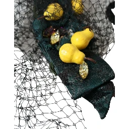 Black Lemons Sicily Purple Crystal Net Headband Diadem
