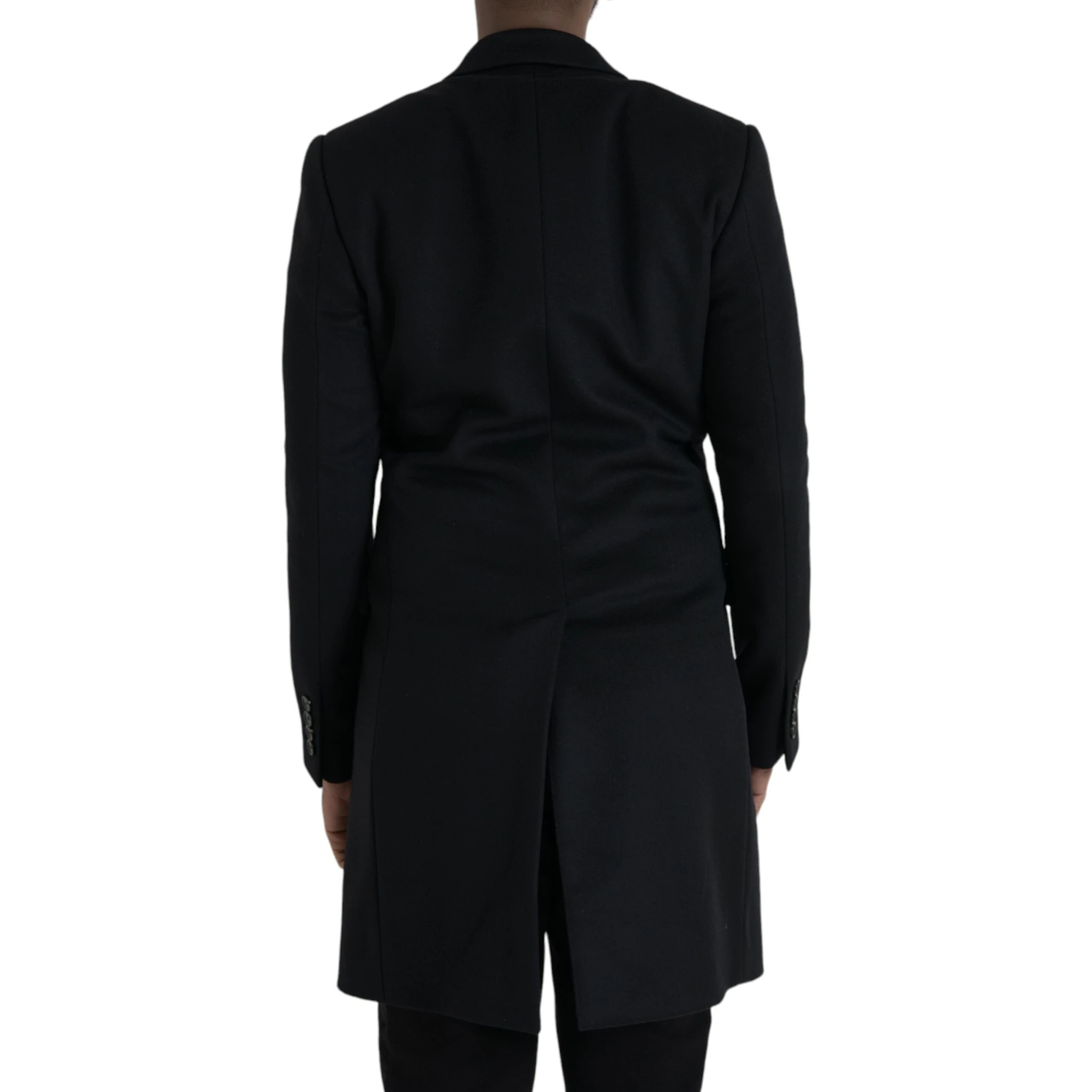 Black Single Breasted Trench Coat Jacket