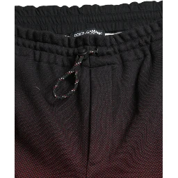Red Leopard Print Cotton Bermuda Shorts