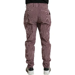 Purple Corduroy Cotton Stretch Skinny Pants